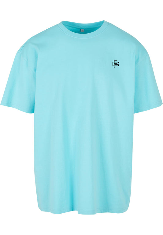 FLACHGELEGT® BASCI Oversize Shirt Blau