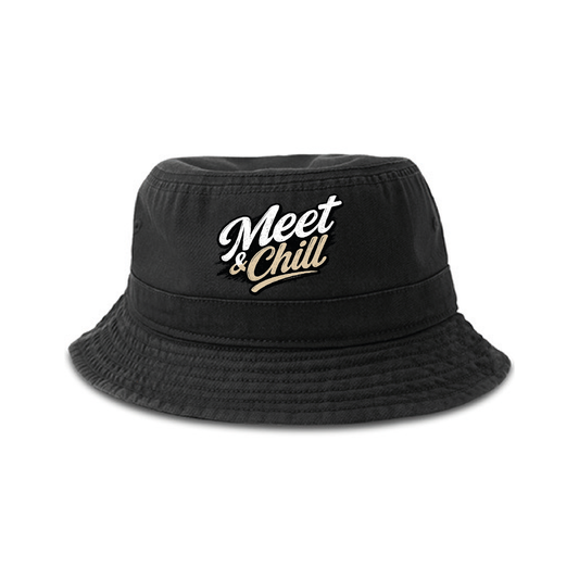 Meet & Chill Bucket Hat – Schwarz